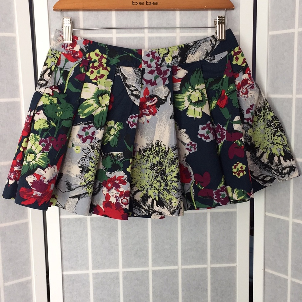 Target GO International micro Mini pleated Skirt floral 5